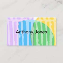 anpassningsbar av färglös modern geometrisk abstra visitkort