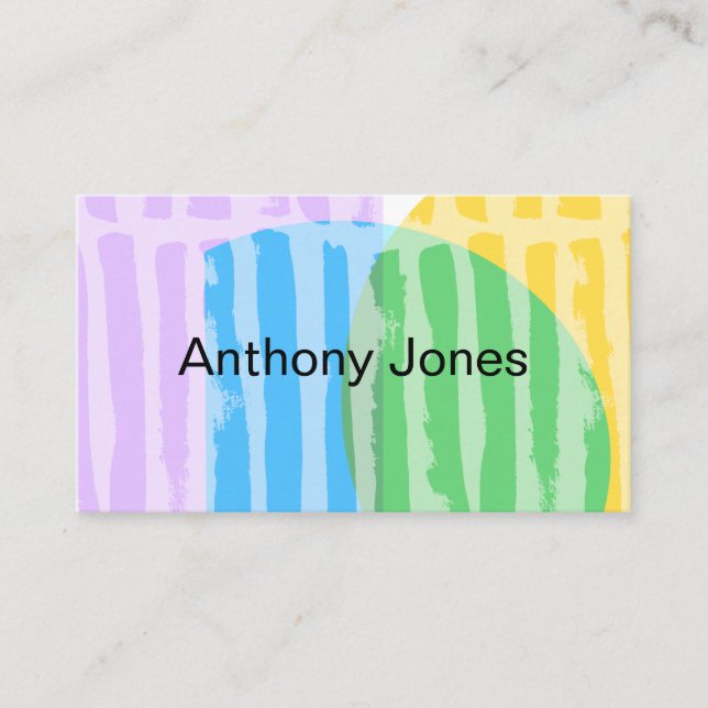 anpassningsbar av färglös modern geometrisk abstra visitkort (Framsida)