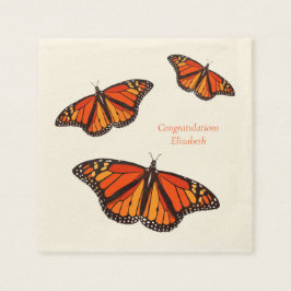 Anpassningsbar av färgstarka monarch Butterflies-m Pappersservett