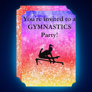 Anpassningsbar av Girls Gymnastics-Födelsedagsfest