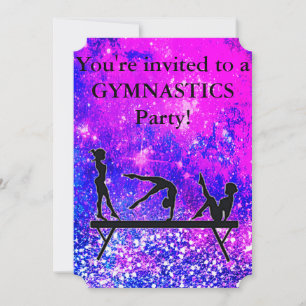 Anpassningsbar av Girls Gymnastics-Födelsedagsfest