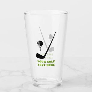 Anpassningsbar av golf-klubb och boll-svart och gr glaskopp