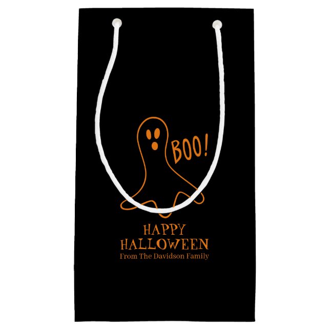 Anpassningsbar av Halloween boo spöksvart orange (Framsidan)