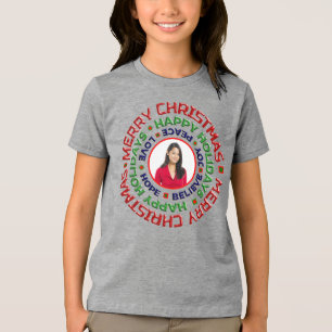 Anpassningsbar av julfamiljen Pappa Mamma Photo He T Shirt