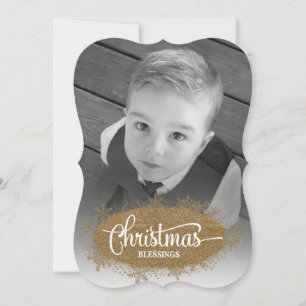 Anpassningsbar av julhelgen i glitter julkort