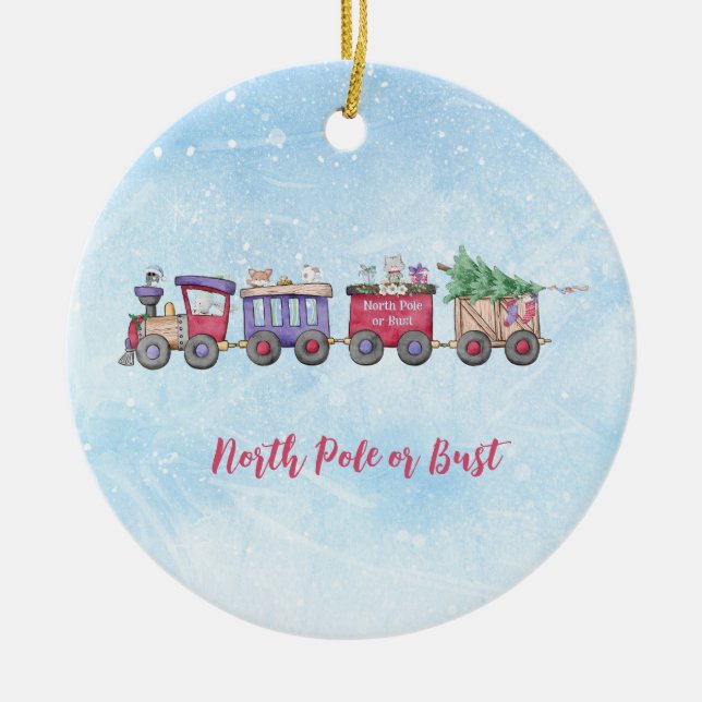 Anpassningsbar av jultomte eller jultomte julgransprydnad keramik (Framsidan)