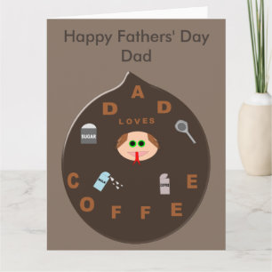 Anpassningsbar av kaffe i Pappa Kärlek Kort