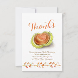 Anpassningsbar av kastanjens hjärtefoto tack kort