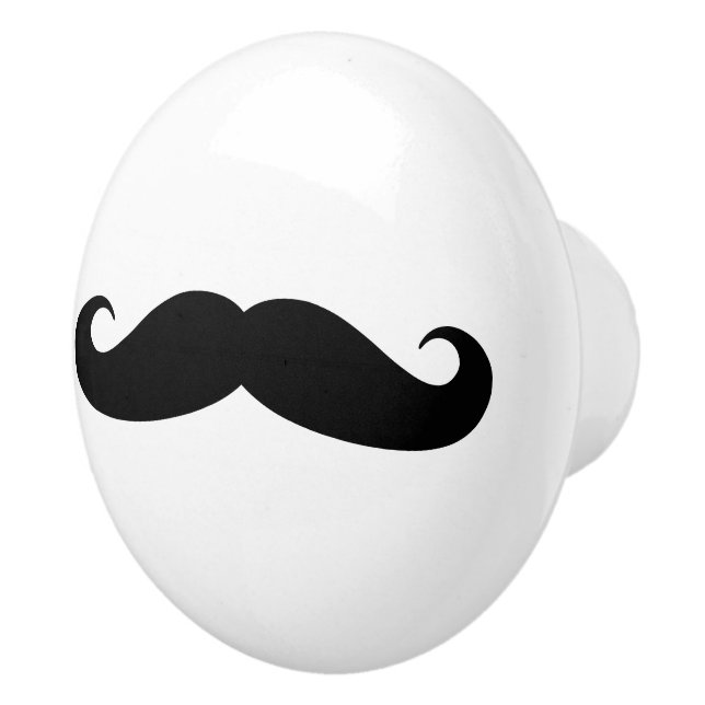 Anpassningsbar av keramik med svart mustasch-desig knopp (Höger)