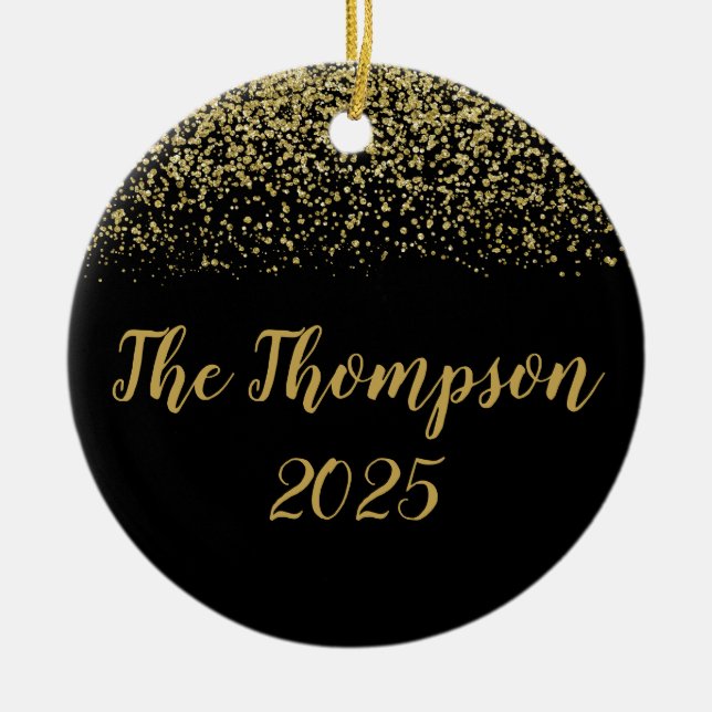 Anpassningsbar av keramisk prydnadsföremål i Black Julgransprydnad Keramik (Framsidan)