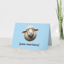 Anpassningsbar av kor-eyed Sheep Illustration Helgkort