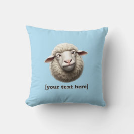 Anpassningsbar av kor-eyed Sheep Illustration Kudde