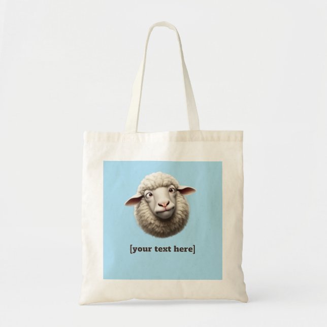 Anpassningsbar av kor-eyed Sheep Illustration Tygkasse (Framsidan)