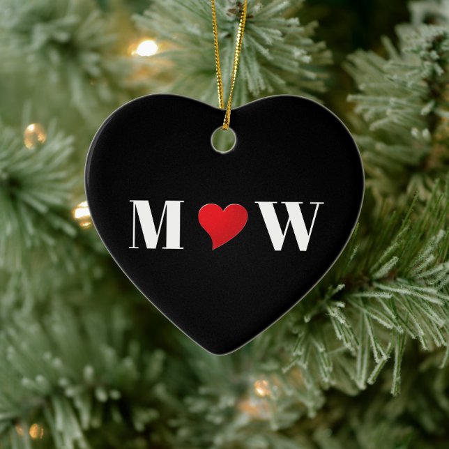 Anpassningsbar av kortikosteroider (Cute Red Hjärt Julgransprydnad Keramik (Träd)