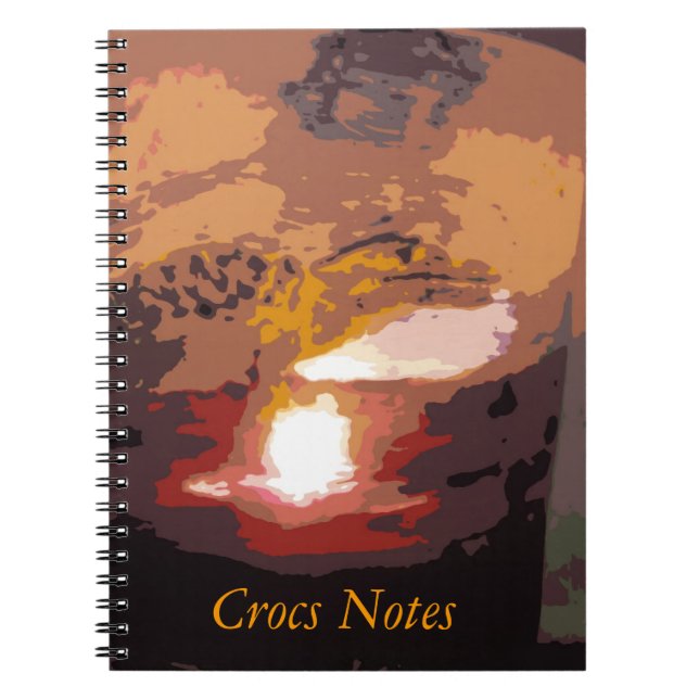 Anpassningsbar av krokodil för konst av djur anteckningsbok med spiral (Framsidan)