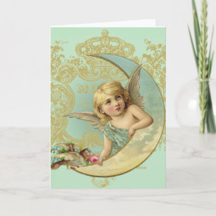 Anpassningsbar av Luna Angel Greeting Card vintage Kort