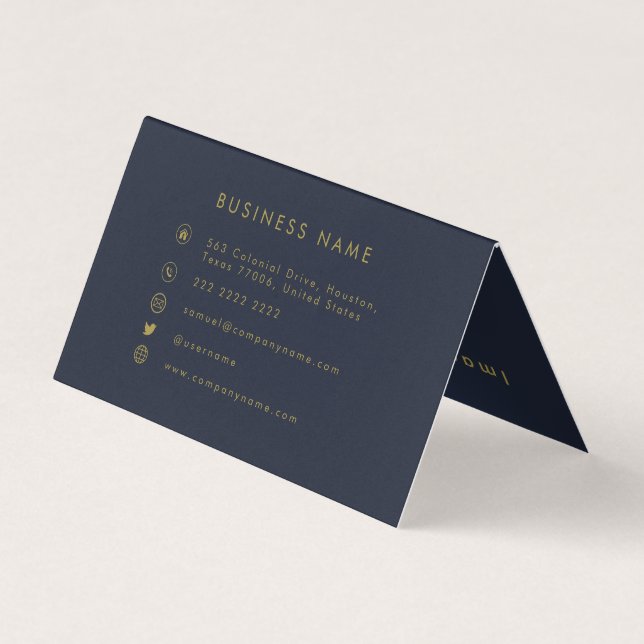 Anpassningsbar av mapp med minimal Professionell Visitkort (Baksida)