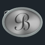 anpassningsbar av metallhaltig  i silver, bälte-lå<br><div class="desc">Silver-anpassningsbar för metallisk shine-buckle med bälte. Elegant Birthday-presentidé för vänner och familj. Anpassa med ditt eget namn,  första brev.</div>