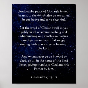 Anpassningsbar av Midnight Blue Starry Himlar Post Poster