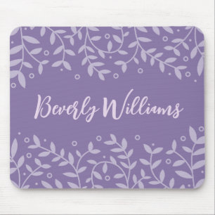 Anpassningsbar av minimal Lila Pastel-Blommönster Musmatta