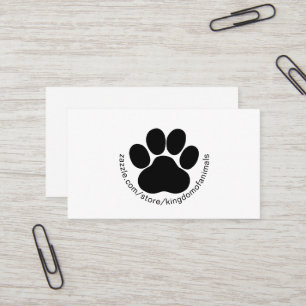 Anpassningsbar av minimal Logotyp Kungariket Djur  Visitkort