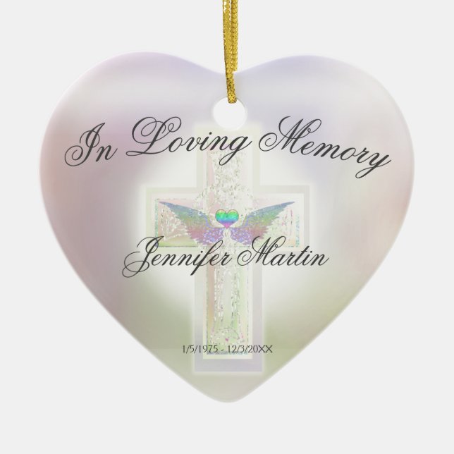Anpassningsbar av minnesminne i Loving Memory Julgransprydnad Keramik (Framsidan)