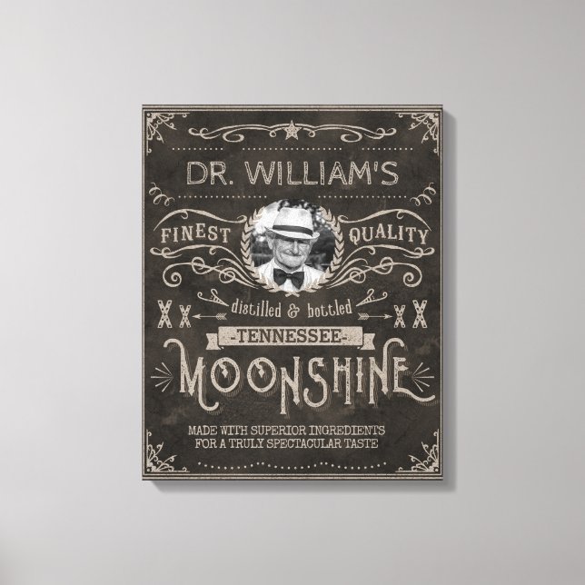 Anpassningsbar av Moonshine Hillbilly Medicine Vin Canvastryck (Framsida)