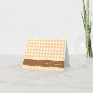 anpassningsbar av orange Gingham-band tack för Kort