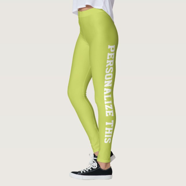 Anpassningsbar av personlig, Oliv grönt Leggings (Vänster)