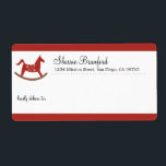 Anpassningsbar av rakethästen leksak under julen fraktsedel<br><div class="desc">Låt dessa festliga skeppningsetiketter hjälpa er att sprida helgdag till munkavle! Rubriken har en klassisk rockande häst med ditt namn i ett elegant-skript. Spara och förtjusning åt mottagarna! Använda ett ord-bearbetningsprogram hemma för att koppla dina e-postlistor för enkel utskrift. Dessa chic och enkla att märka användor är perfekter för helgdagskort,...</div>