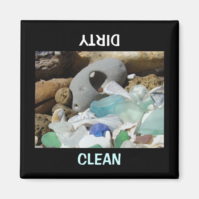 Anpassningsbar av ren smutsig diskmaskin Magnets D Magnet (Framsidan)