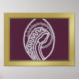 Anpassningsbar av S.MaryElegant bra guld gräns ram Poster