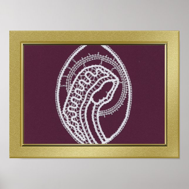 Anpassningsbar av S.MaryElegant bra guld gräns ram Poster (Framsidan)