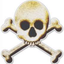 Anpassningsbar av skal och korsben, vinylstämpel