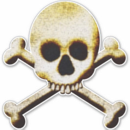 Anpassningsbar av skal och korsben, vinylstämpel