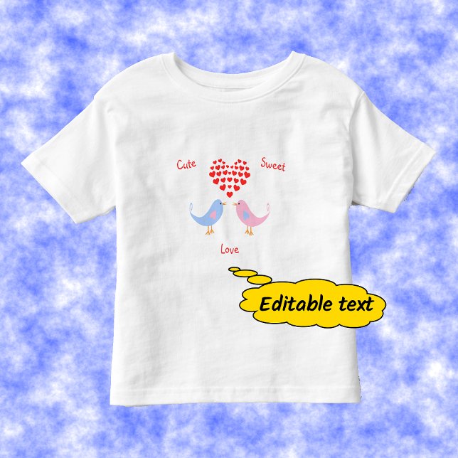 Anpassningsbar av söt love birds t shirt (Skapare uppladdad)