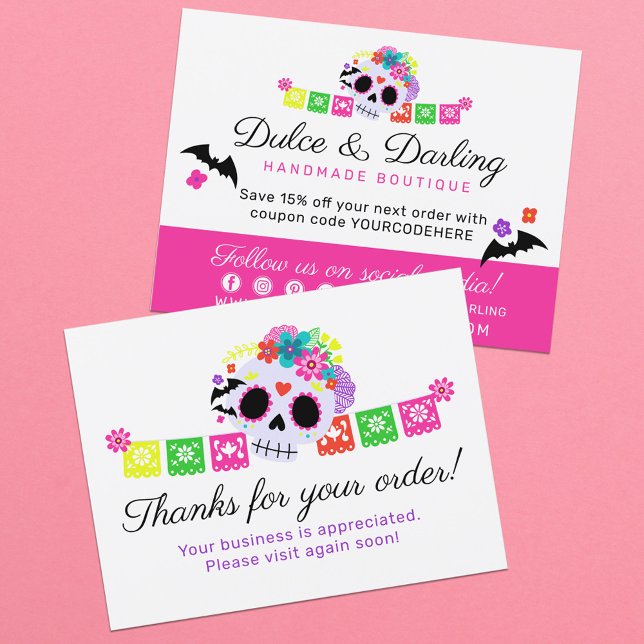 Anpassningsbar av Sugar Skull Calavera Papel Picad Vykort (Skapare uppladdad)
