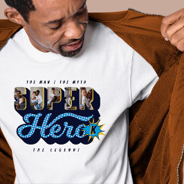 Anpassningsbar av superhjälte Photos Man Myth Lege T Shirt