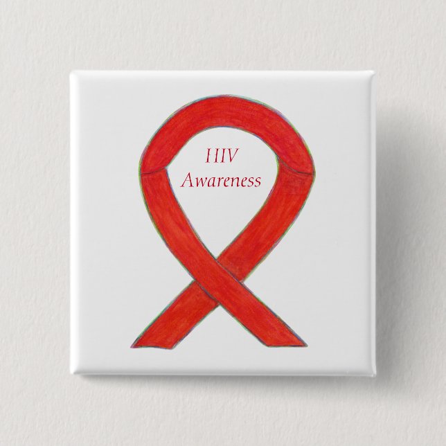 ANPASSNINGSBAR av testen för hiv-medvetenhet Knapp (Framsida)