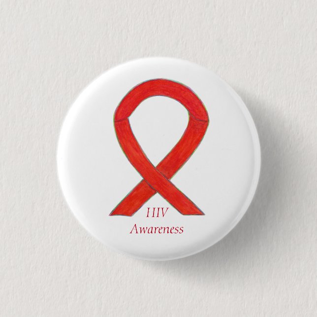 ANPASSNINGSBAR av testen för hiv-medvetenhet Knapp (Framsida)