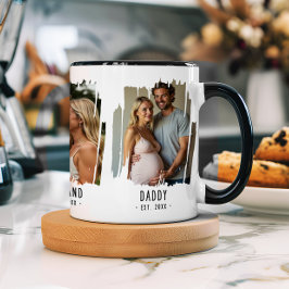 Anpassningsbar av textutdrag för pappa-milstolpar  mugg