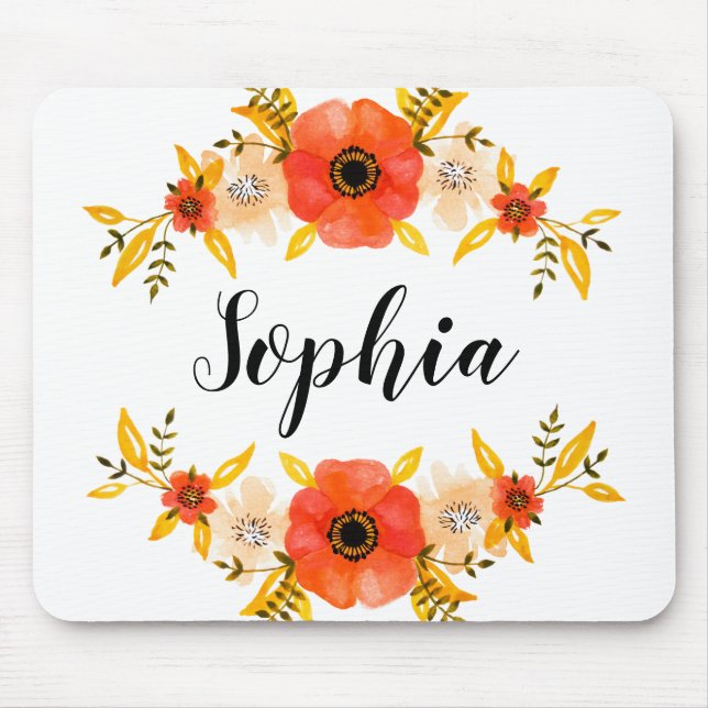 Anpassningsbar av utandningstext för Blommigt av k Musmatta (Framsidan)