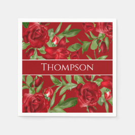 Anpassningsbar av vit och röd färg pappersservett