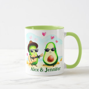 Anpassningsbar Avocado par Namn Personlig Mugg