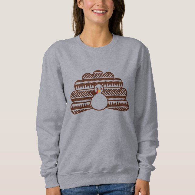 anpassningsbar aztec Football Turkey Thanksgiving T Shirt (Framsida)