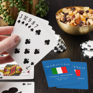 Anpassningsbar Azure Blue Family Reunion-favoriter Casinokort