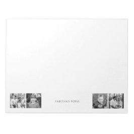 Anpassningsbar B/W Photo Collage "Namn Posse" Cute Anteckningsblock