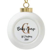 Anpassningsbar Baby 1:a jultomten unisex monogram