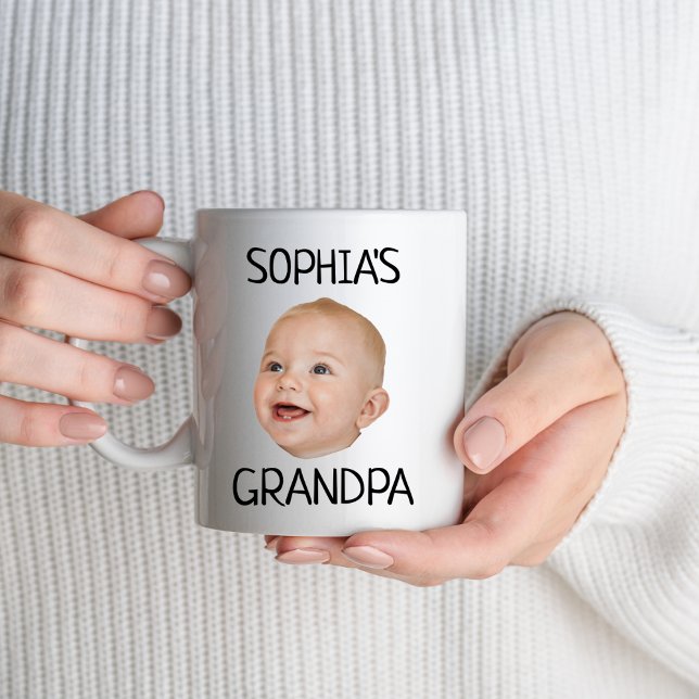 Anpassningsbar Baby Ansikte Fotomorfar Farmor Birt Mugg (Skapare uppladdad)