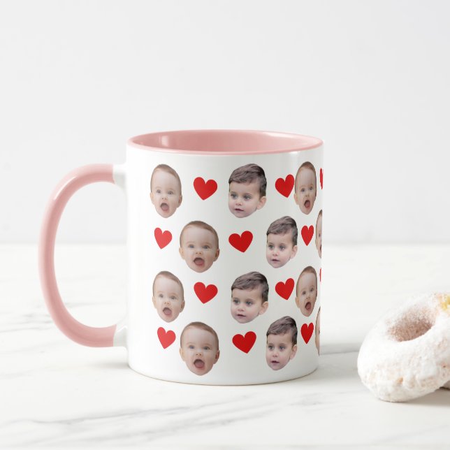 Anpassningsbar Baby Ansikte fotot Mugg | Grandma G (Med munk)